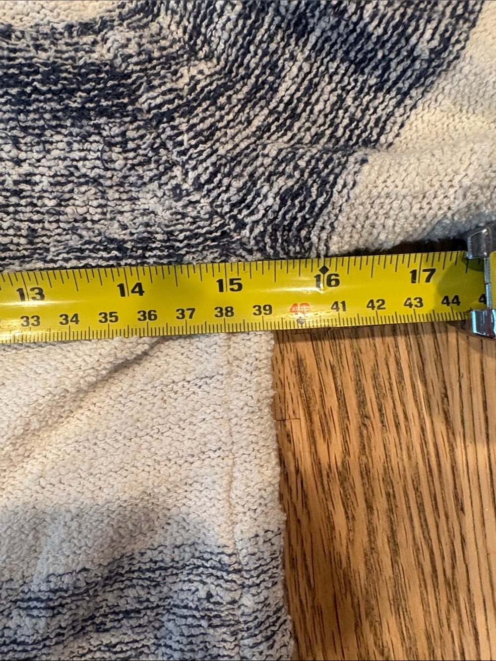 Calvin Klein Jeans Cream and Navy Striped Crew Neck Sweater - Picture 8 of 10